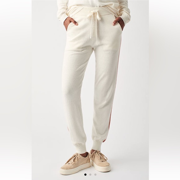 New Cashmere / Cotton Blend Jogger with Side Stripes - Med - Picture 2 of 2